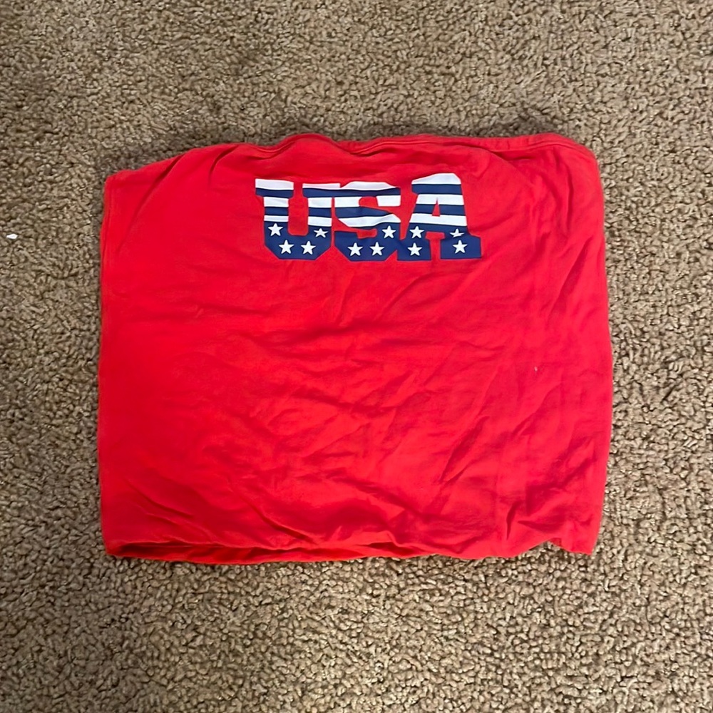 USA strapless crop top